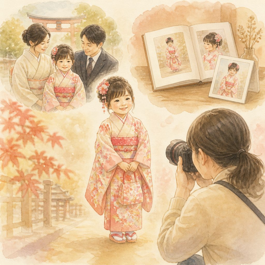 七五三は写真だけでもいい？撮影のみプランの相場と選び方のイメージイラスト