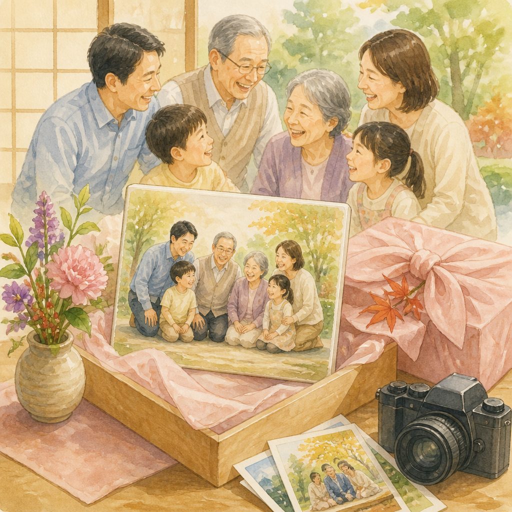 敬老の日の写真ギフト、いつ注文すれば間に合う？納期から逆算のイメージイラスト