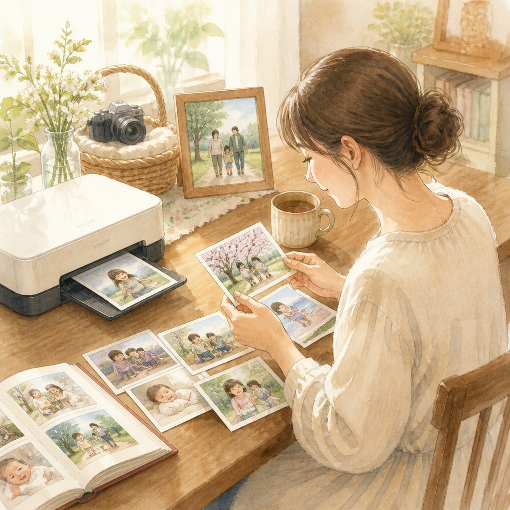 ネットプリントで写真を残すなら？L判・納期の選び方のイメージイラスト